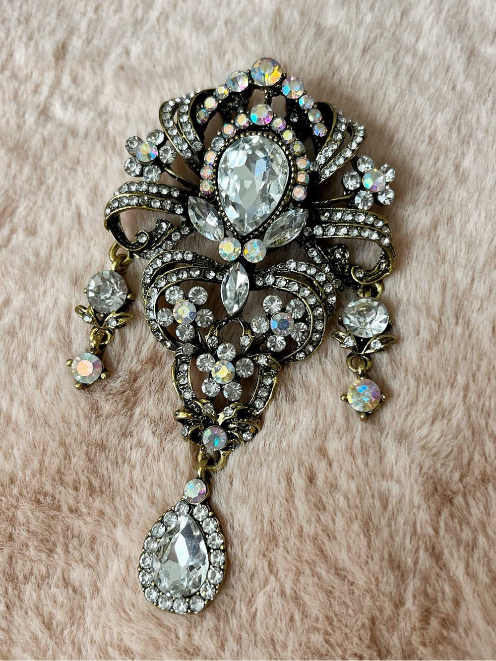 Large costume brooch